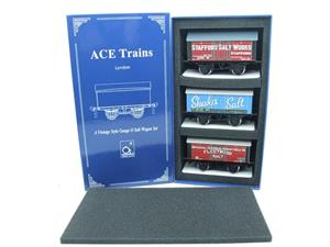 Ace Trains O Gauge G6 SV4 Private Owner Salt Wagons x3 Set 4 Bxd image 1