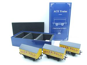 Ace Trains O Gauge G6 SV5 Private Owner "Saxa Salt" Wagons x3 Set 5 Bxd image 2