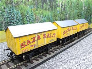 Ace Trains O Gauge G6 SV5 Private Owner "Saxa Salt" Wagons x3 Set 5 Bxd image 8