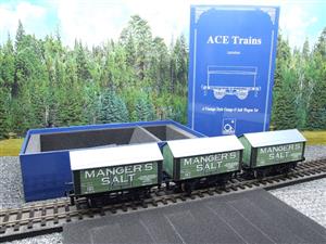 Ace Trains O Gauge G6 SV6 Private Owner "Mangers Salt" Wagons x3 Set 6 Bxd image 3
