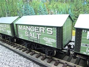 Ace Trains O Gauge G6 SV6 Private Owner "Mangers Salt" Wagons x3 Set 6 Bxd image 8