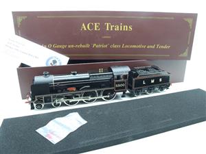 Ace Trains O Gauge, E42C Post War LMS Gloss Lined Black, Patriot Class 4-6-0 Loco & Tender "Prestatyne" R/N: 5522 image 1