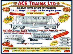 Ace Trains O Gauge G7-HW2 Bogie Hopper Wagon "Summers" x1