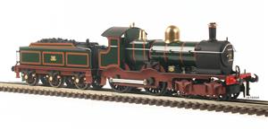 E/30-A1 "Duke" Class GWR 4-4-0 Loco & DEAN Tender Lined Green & Indian Red Curved Frame Brass Dome image 3