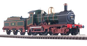 E/30-A1 "Duke" Class GWR 4-4-0 Loco & DEAN Tender Lined Green & Indian Red Curved Frame Brass Dome image 5