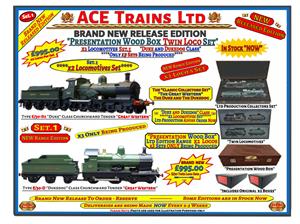 O Gauge x2 Locomotive Set, "Duke & Dukedog" Class "Great Westerm" Wood Presentation Set