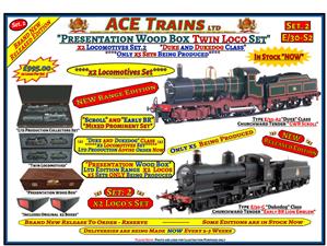 Ace Trains O Gauge x2 Loco's Set, "Duke & Dukedog" Classes "GW Scroll & Early BR " Presentation Set