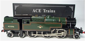 Ace Trains O Gauge E/8 "BR" Gloss Lined Green 2 Cyl Stanier 2-6-4 Tank Loco R/N 42516, Elec 2/3 Rail