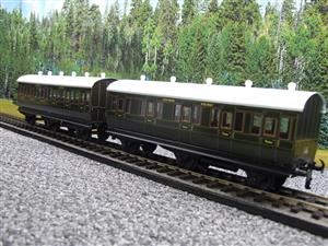Ace Trains O Gauge C24 SR Southern Green Six Wheeled Passenger Coaches x3 Set Boxed 2/3 Rail image 3