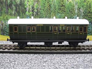 Ace Trains O Gauge C24 SR Southern Green Six Wheeled Passenger Coaches x3 Set Boxed 2/3 Rail image 5