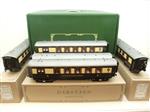 Darstaed O Gauge "Brighton Belle" x5 Pullman Coaches Set Electric 3 Rail White Roofs Edition Set Boxed
