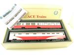Ace Trains O Gauge C21C BR SR Bulleid Tavern Blood & Custard x2 Coaches Set Boxed