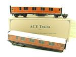 Ace Trains O Gauge C6 LNER Teak Style Articulated Sleepers Sleeping Coaches x2 Set Boxed