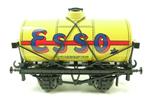 Ace Trains O Gauge G1 Four Wheel Tinplate "Esso" Yellow Fuel Tanker Wagon 2/3 Rail