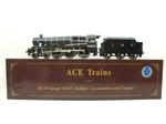 Ace Trains O Gauge E18A1 LMS Gloss Black Loco & Tender "Silver Jubilee" R/N 5552 Elec 2/3 Rail Bxd Rare