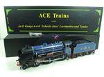 Ace Trains O Gauge, E10K2, Blue CR Schools Class "Gordonstoun" R/N 1933, Elecric 2/3 Rail Boxed