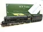 Ace Trains O Gauge E6 A3 Pacific NE Rare War Time Black "Grand Parade" R/N 2744 Boxed 3 Rail