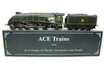 Ace Trains O Gauge E/4 BR Green A4 Pacific 4-6-2 "Union of South Africa" R/N 60009 Bxd 2/3 Rail